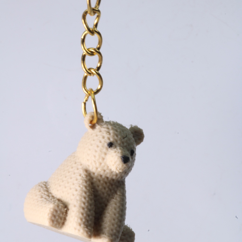 Cute Polar Bear Key Chain Golden Tone Hardware New 10$